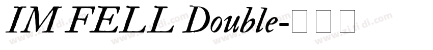 IM FELL Double字体转换